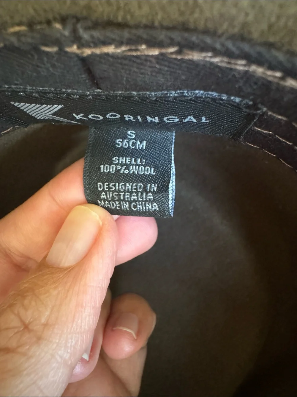 Kooringal 100% Australian wool felt fedora, size small (56cm)